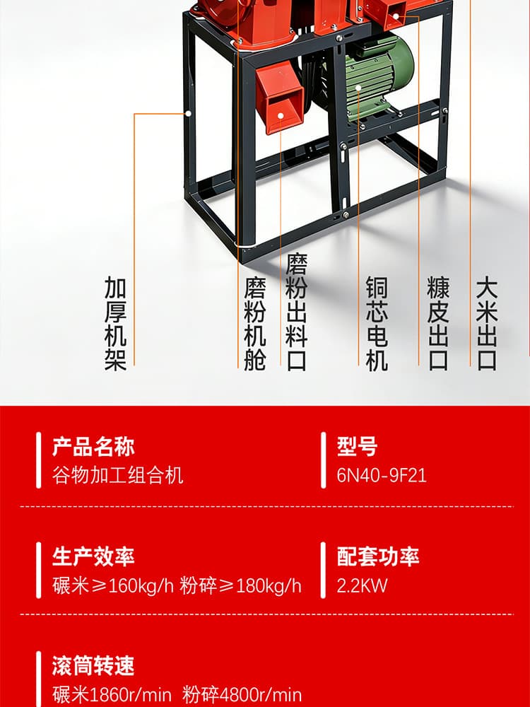6N40-9F21 Multifunction Rice Mill & Grinder, detail sheet 17